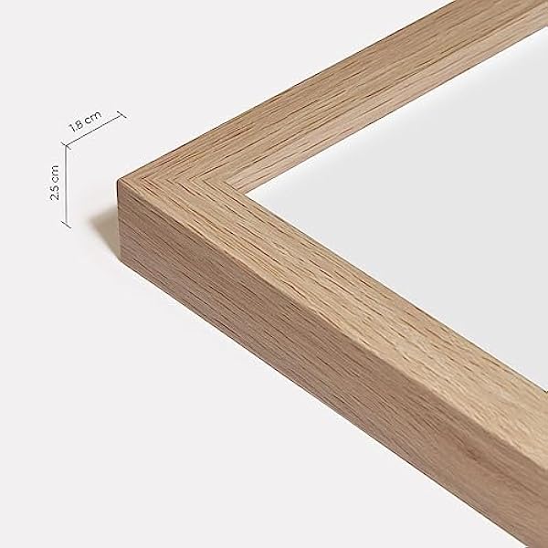 Vossington Cornice classica rovere 70x100 cm - Finitura con venature effetto legno - Moderna - Portafoto - Fai da te - Adatta a 1 foto o poster di dimensioni 70 x 100 cm (100x70 cm)